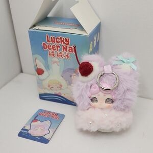 (J5) Lucky Deer Nai Labubu Plush Keychain